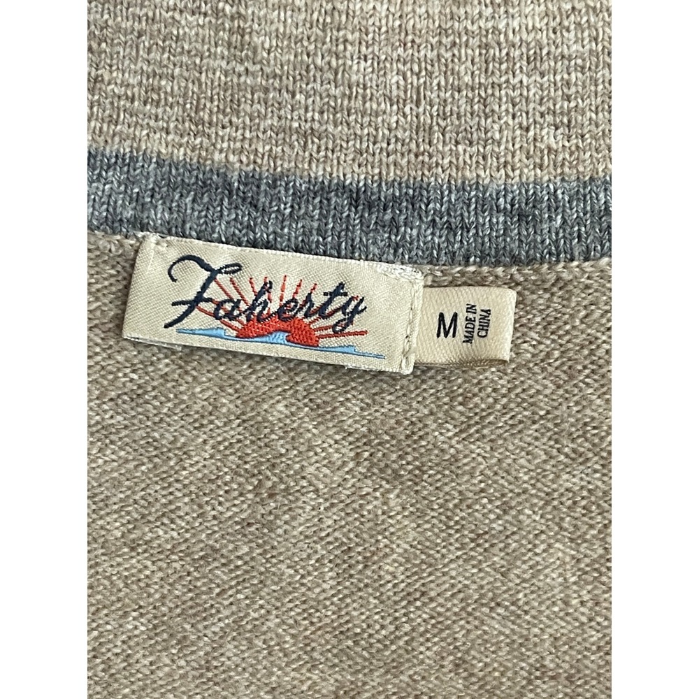 Faherty Jackson Long Sleeve Tie Waist Cotton Blend Sweater Dress Womens Medium - Picture 4 of 8